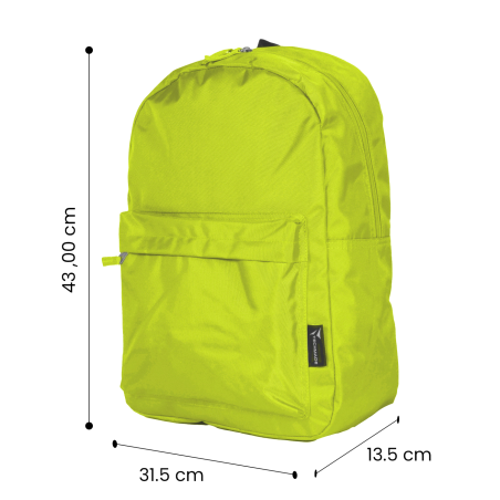 TECHMADE ZAINO CLASSIC STYLE MEDIUM (32x15x42 CM) VERDE