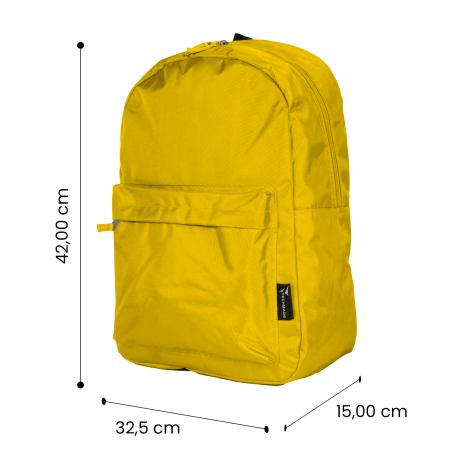 TECHMADE ZAINO CLASSIC STYLE MEDIUM (32x15x42 CM) GIALLO