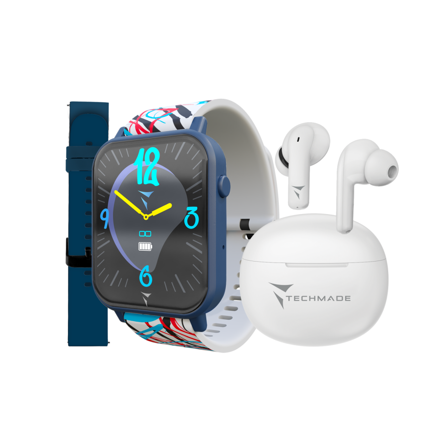 BUNDLE DREAMER CASSA BLU+BELT BLU+BELT COLOR+EARBUD BIANCO