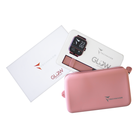 TECHMADE SMARTWATCH PINK + BAG TM-GLOW-PK