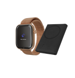 Smartwatch Glam con Intelligenza Artificiale - Bundle Pack - Cassa Gold Rose & Cinturino Metal / Portafogli Black