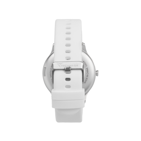 TECHMADE SMARTWATCH SILVER case+WHITE belt+WHITE earbud BUNDLE