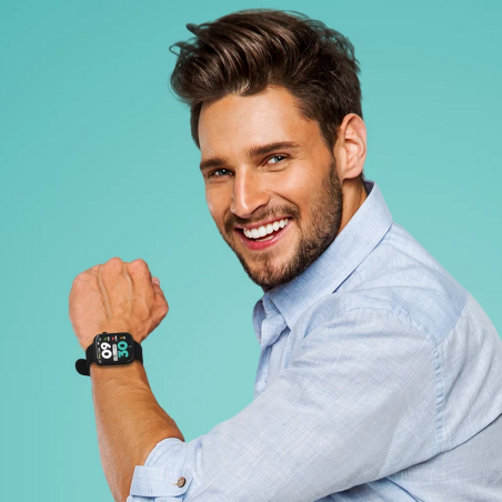 TECHMADE HAVA SMARTWATCH CON FRAME IN ALLUMINIO 1.68" NERO