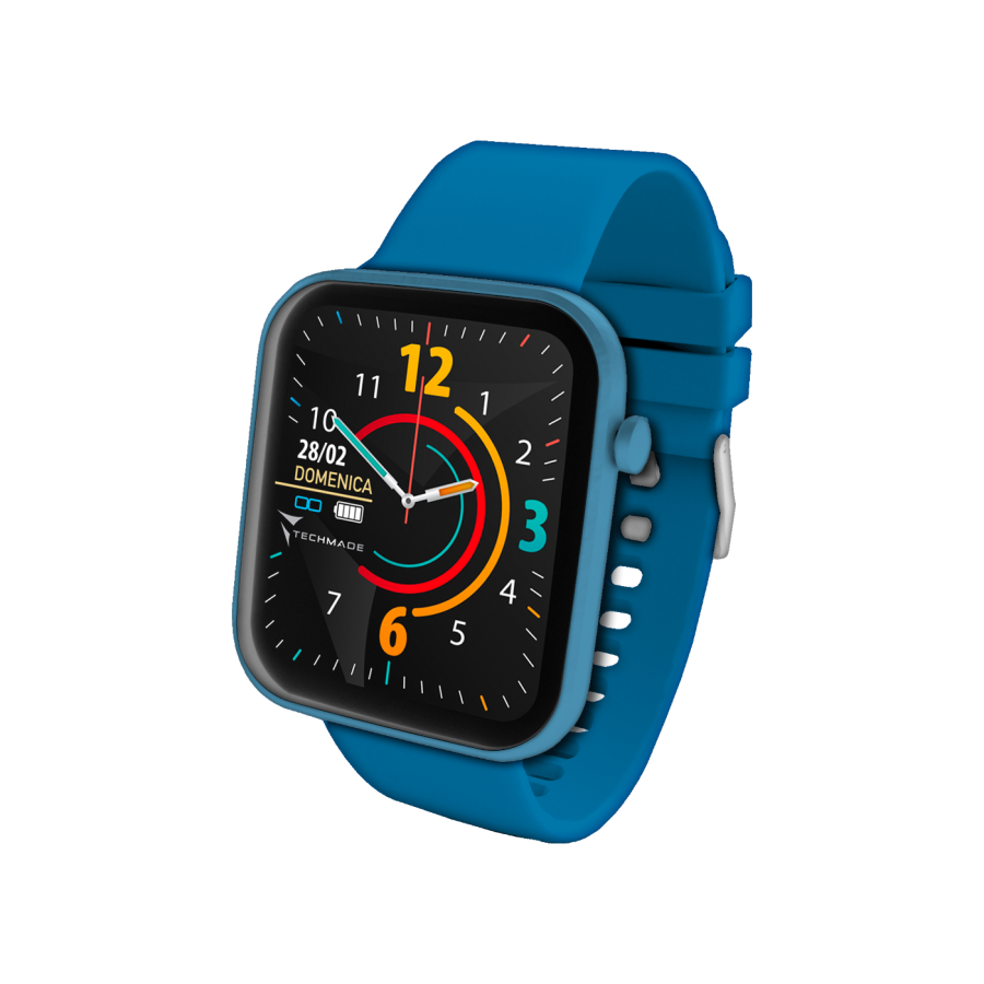 TECHMADE HAVA SMARTWATCH CON FRAME IN ALLUMINIO 1.68" BLUE