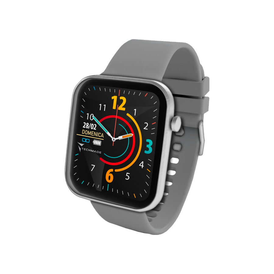 TECHMADE HAVA SMARTWATCH CON FRAME IN ALLUMIINIO 1.68" GREY