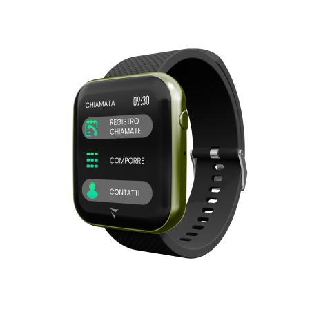 TECHMADE SMARTWATCH TM-TALK-GR2 CASSA VERDE SILICON NERO