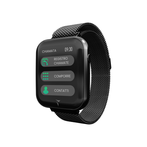 TECHMADE SMARTWATCH TM-TALK-MBK CASSA E MAGLIA MILANO NERA