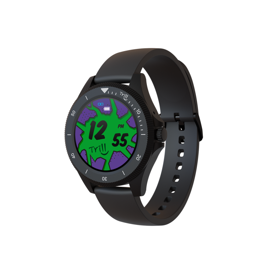 TECHMADE SMARTWATCH TRILL BLACK case + BLACK belt