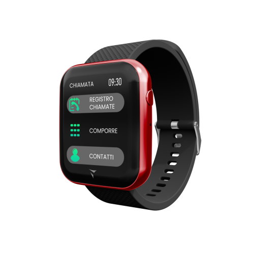 TECHMADE SMARTWATCH TM-TALK-RED2 CASSA NERA SILICON NERO