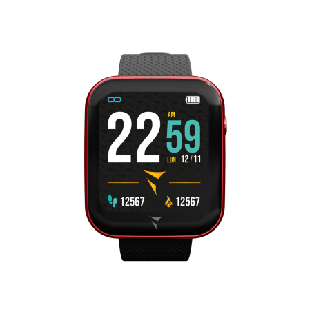 TECHMADE SMARTWATCH TM-TALK-RED2 CASSA NERA SILICON NERO