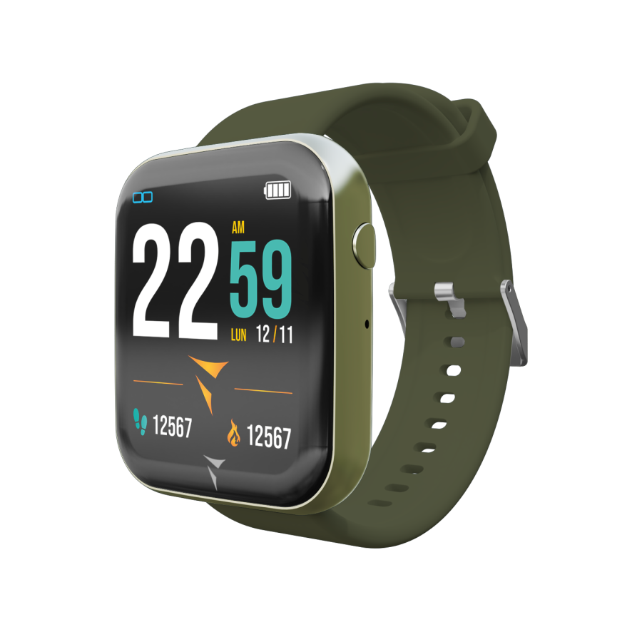 TECHMADE SMARTWATCH TM-TALK-GR CASSA VERDE CINT.NERO SILICONE