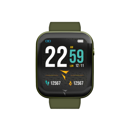 TECHMADE SMARTWATCH TM-TALK-GR CASSA VERDE CINT.NERO SILICONE