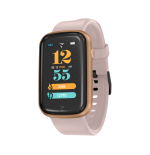 Smartwatch Steps Cassa Gold Cinturino Silicone Rosa