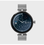 ∙ Smartwatch Lyra - Collezione Niah - Maglia Milano Metallica con Brillantini / Silver ∙