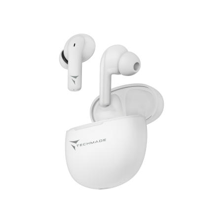 TECHMADE EARBUDS DOPPIOMIC COLORE BIANCO