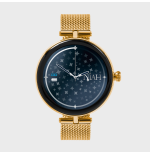 Smartwatch Lyra - Collezione Niah - Maglia Milano Metallica con Brillantini / Gold