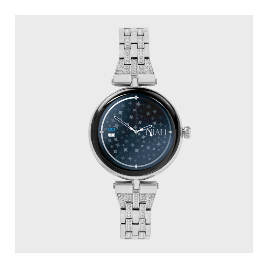 NIAH LYRA SMARTWATCH CON MAGLIA METALLICA MEDIA SILVER