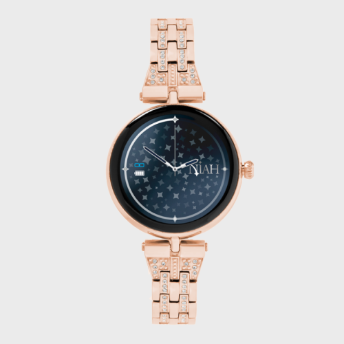 NIAH LYRA SMARTWATCH CON MAGLIA METALLICA MEDIA GOLD ROSE