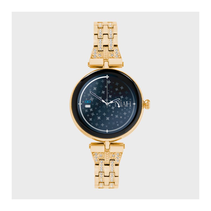 NIAH LYRA SMARTWATCH CON MAGLIA METALLICA MEDIA GOLD