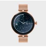 Smartwatch Lyra - Collezione Niah - Maglia Milano Metallica con Brillantini / Gold Rose