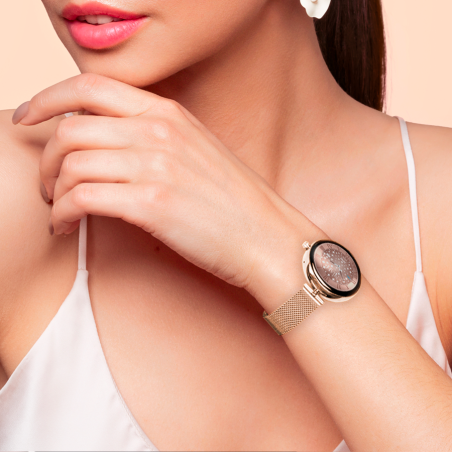 NIAH LYRA SMARTWATCH CON MAGLIA MILANO CLASSICA GOLD ROSE