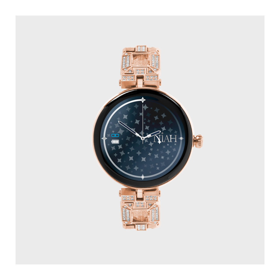 NIAH LYRA SMARTWATCH CON MAGLIA METALLICA GRANDE GOLD ROSE