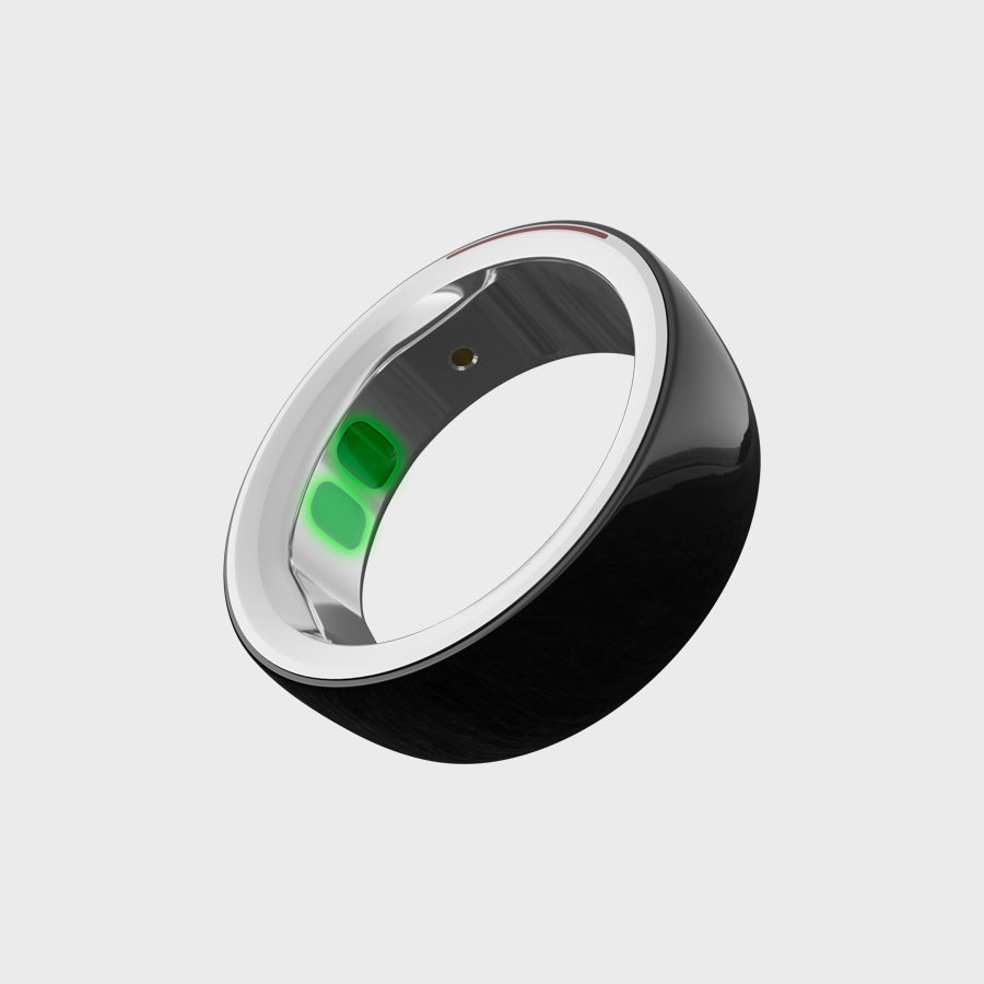 NIAH MOON SMART RING Ø19,76 MM FUNZIONE TOUCH E HEALTH CARE NERO