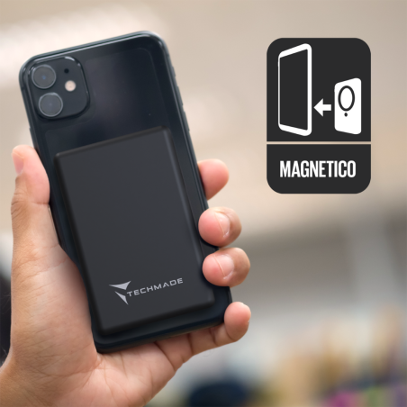 TECHMADE POWERBANK SLIM7.9MM  WIRELESS MAGNETICO 5000mah