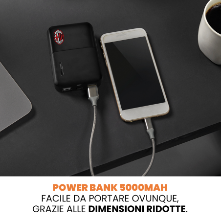 TECHMADE POWERBANK 5000mAH UFFICALE MILAN