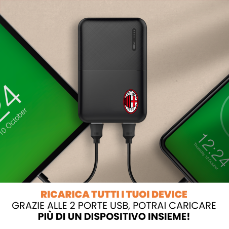 TECHMADE POWERBANK 5000mAH UFFICALE MILAN