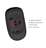 TECHMADE MOUSE WIRELESSUFFICIALE AC MILAN TM-MUSWN4B-MIL