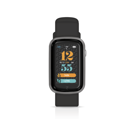 TECHMADE SMARTWATCH TM-STEPS-SILBK CASSA SILVER CINT. BLACK