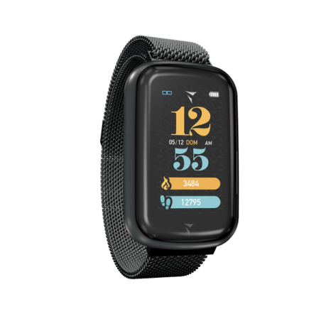 TECHMADE SMARTWATCH CASE BLACK METAL BELT BLACK