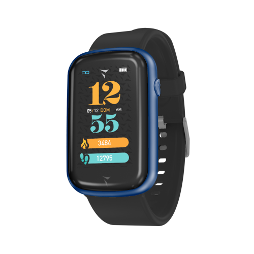 TECHMADE SMARTWATCH CASE BLUE SILICON BELT BLACK