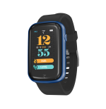 Smartwatch Steps Cassa Blu Cinturino Silicone Nero