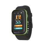 Smartwatch Steps Cassa Verde Cinturino Silicone Nero