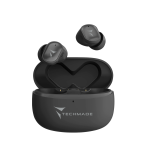 TECHMADE AURICOLARI WIRELESS STRONG SOUND,CUSTODIA INCLUSA,NERI