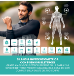 TECHMADE BILANCIA BODY FAT CON 8 ELETTRODI IMPENDEZIOMETRICA