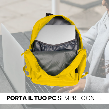 TECHMADE ZAINO AMERICANSTYLE (31.5x13.5x43 CM) GIALLO