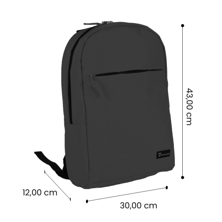 TECHMADE ZAINO PROFESSIONAL STYLE PER PC (30x12x43 CM) NERO