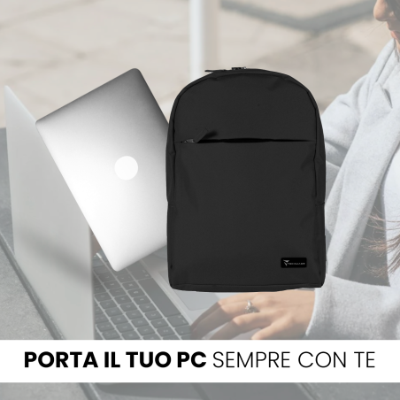 TECHMADE ZAINO PROFESSIONAL STYLE PER PC (30x12x43 CM) NERO