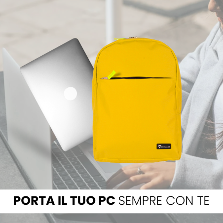 TECHMADE ZAINO PROFESSIONAL STYLE PER PC (30x12x43 CM) GIALLO