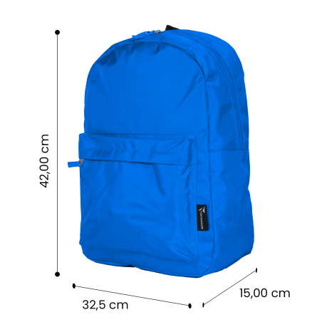 TECHMADE ZAINO CLASSIC STYLE MEDIUM (32x15x42 CM) BLU